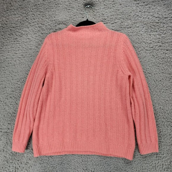 Chico's Sweater Womens Large Orange Cashmere Long Sleeve Turtle Neck Pullover - Picture 8 of 10